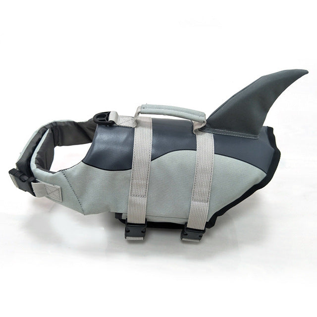 gilet sauvetage chien requin gris