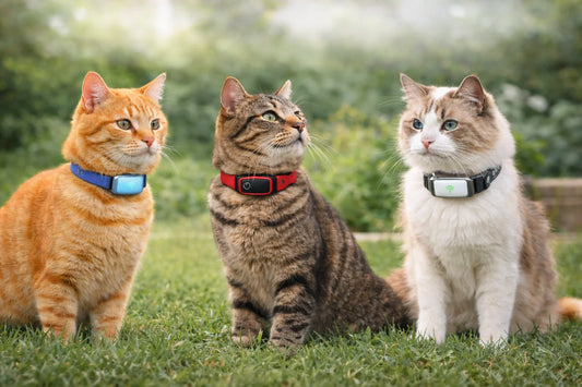 3 chats avec colliers gps