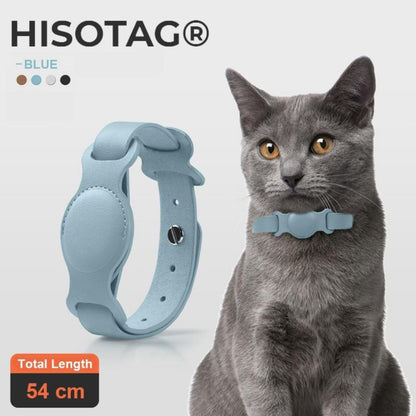 collier airtag bleu chat gris