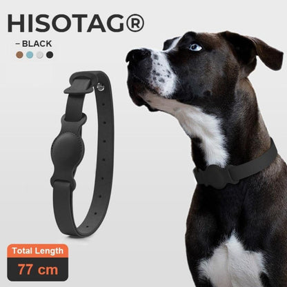 collier airtag chien cuir noir