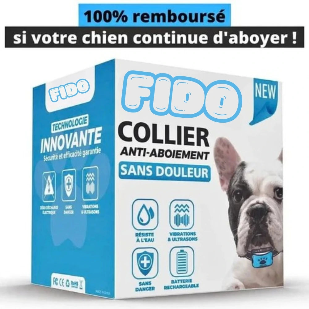 FIDO - Collier Anti-Aboiement Sans Décharge Electrique