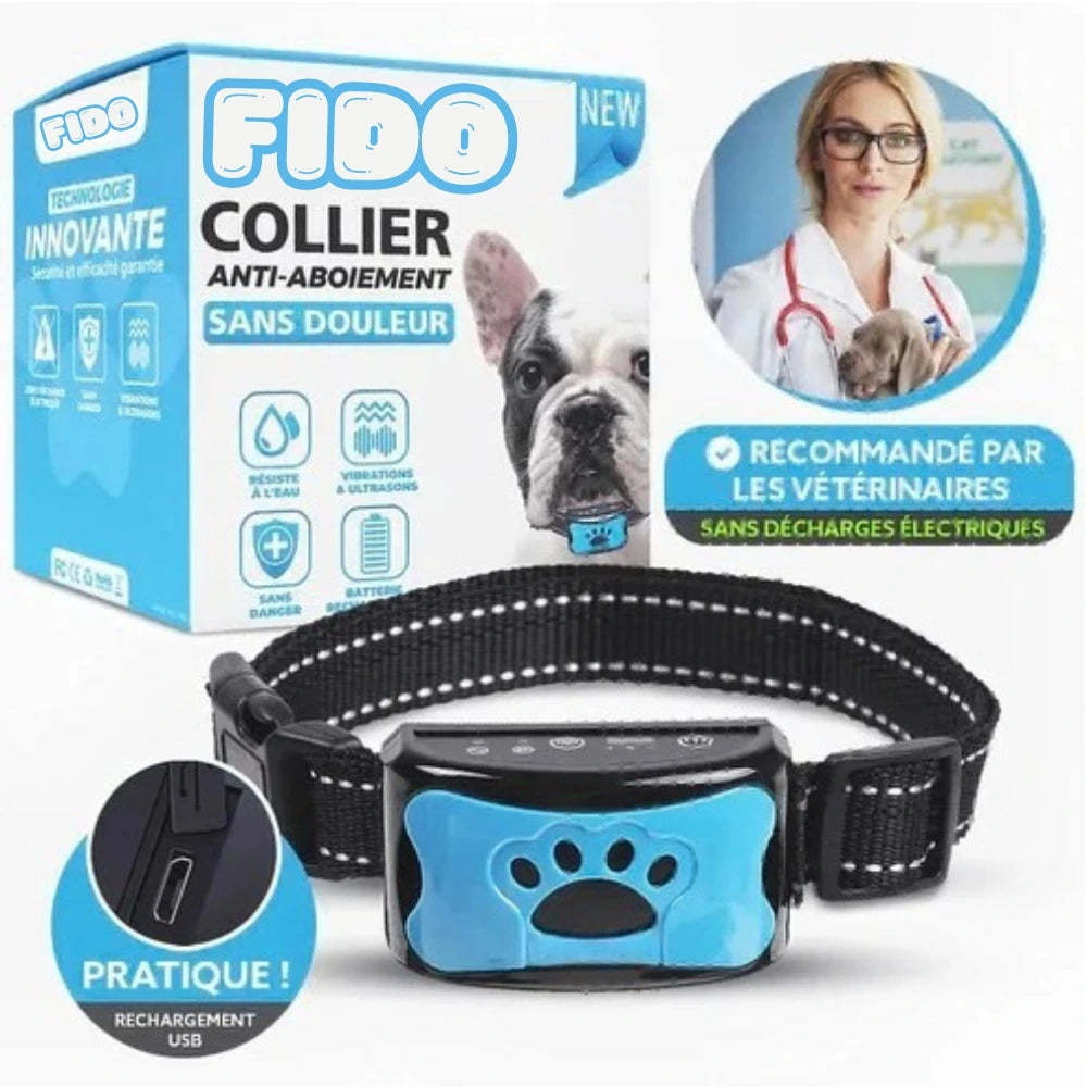 FIDO - Collier Anti-Aboiement Sans Décharge Electrique