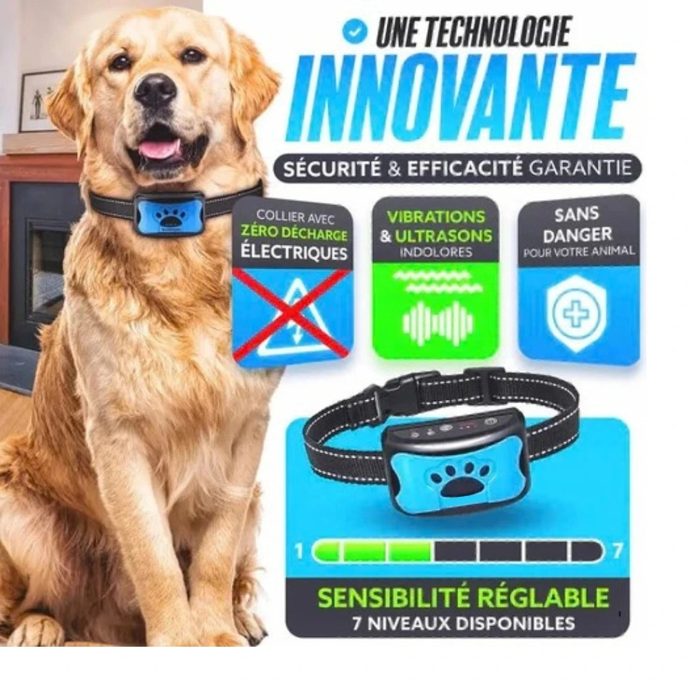 FIDO - Collier Anti-Aboiement Sans Décharge Electrique
