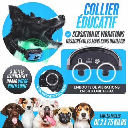 FIDO - Collier Anti-Aboiement Sans Décharge Electrique
