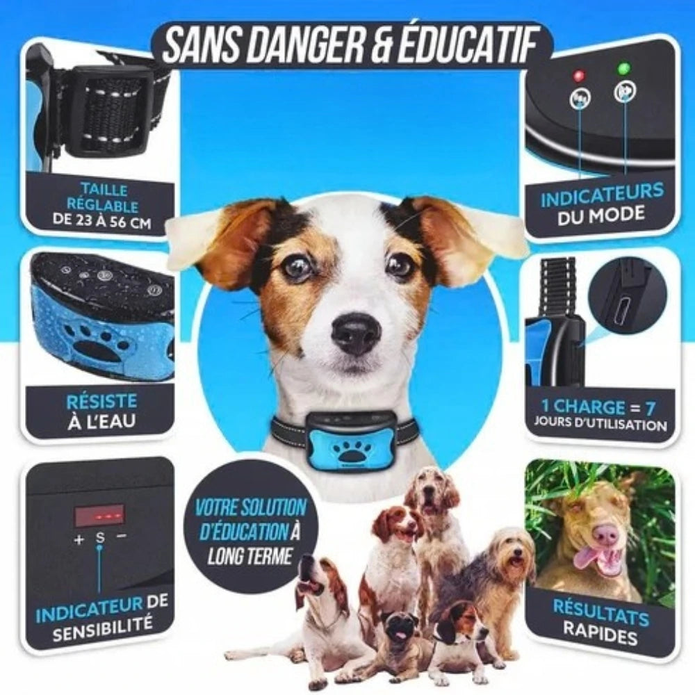 FIDO - Collier Anti-Aboiement Sans Décharge Electrique