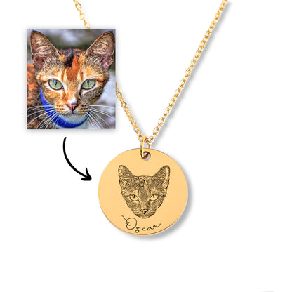 Collier Personnalisé visage Chat