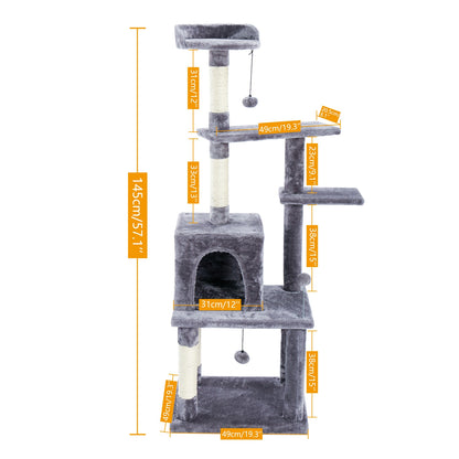 arbre a chat gris dimensions