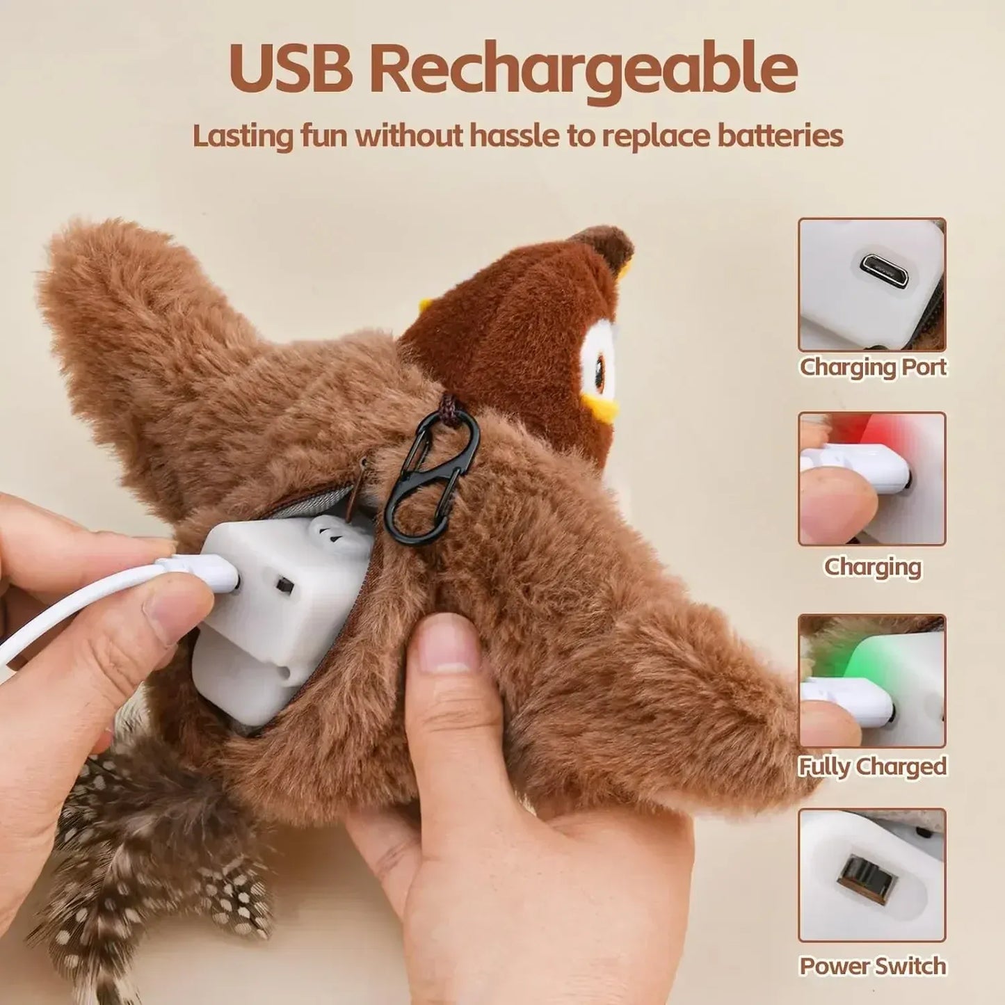 Oiseau Interactif pour Chat et Chien