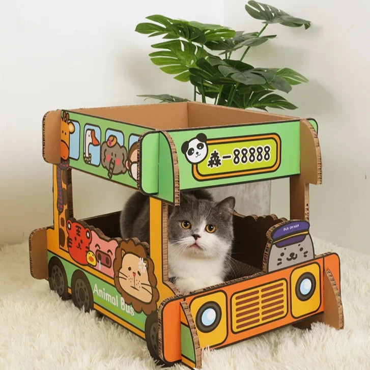 ZOOM - Cabane pour Chat en Autobus