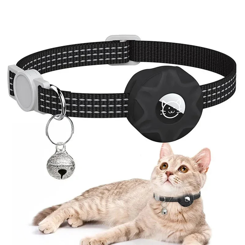 collier gps chat nylon noir