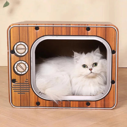 TIVI - Niche pour Chat en Poste de Télévision