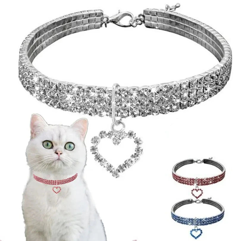 Collier pour Chat en Strass Brillant