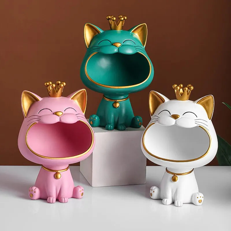 Figurine Chat Roi - Vide Poches