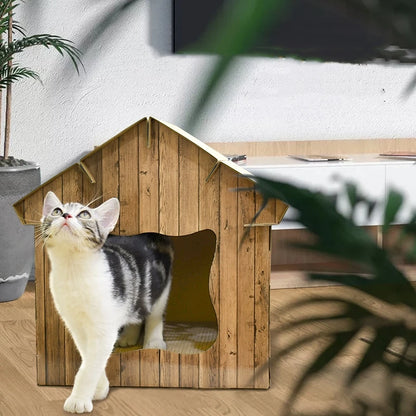 Niche faux bois pour Chat