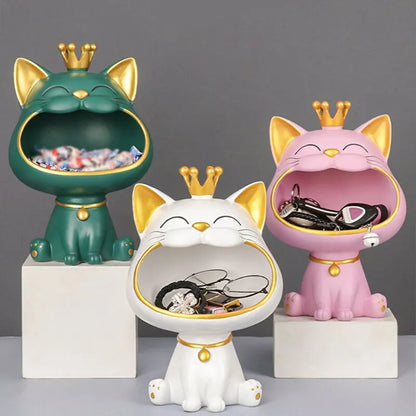 Figurine Chat Roi - Vide Poches