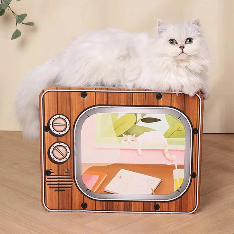 TIVI - Niche pour Chat en Poste de Télévision