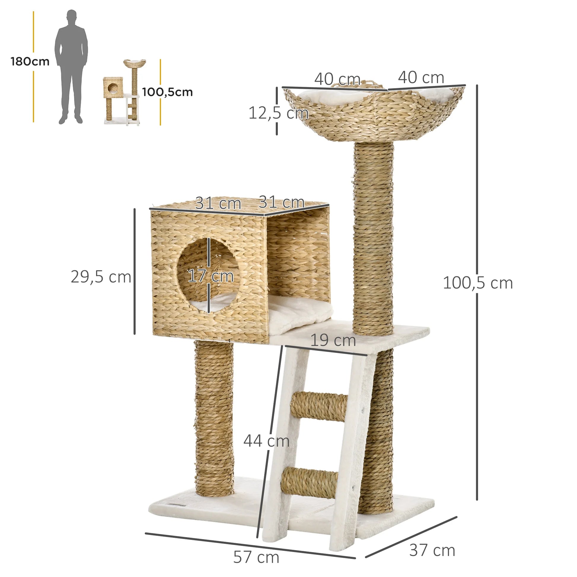 Arbre à chat dimensions