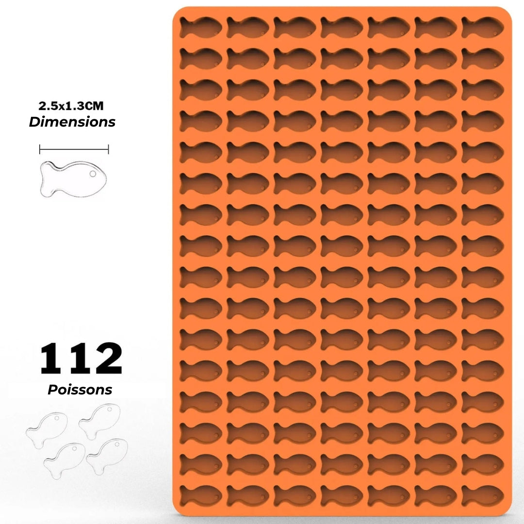 moule silicone 112 poissons