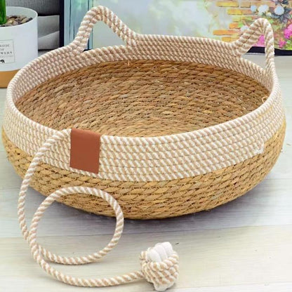 Panier pour Chat en Rotin