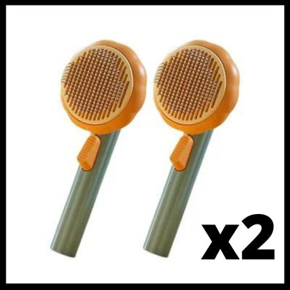 Brosse à Poils Longs auto-nettoyante pour Chien et Chat