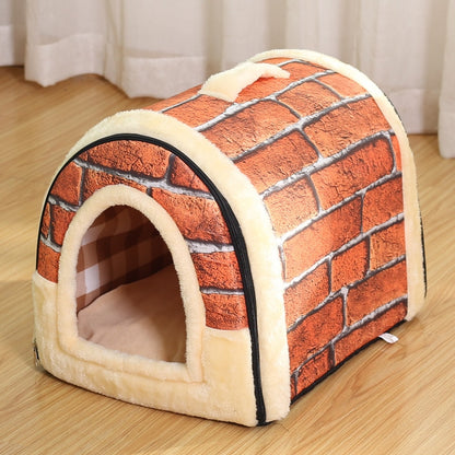 niche pour chien polaire orange