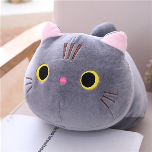 peluches chat kawaii gris