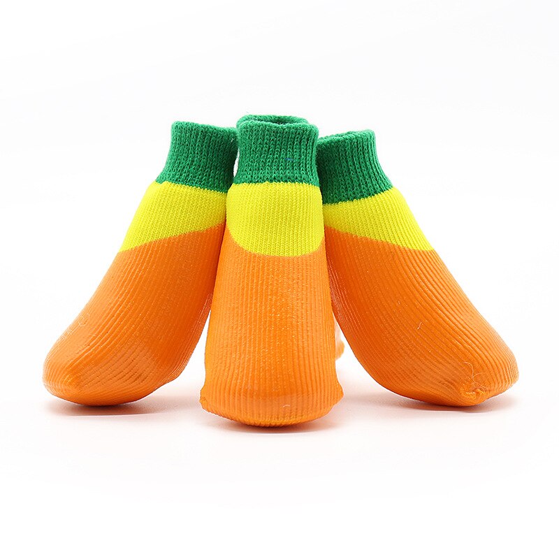 chaussettes chien orange