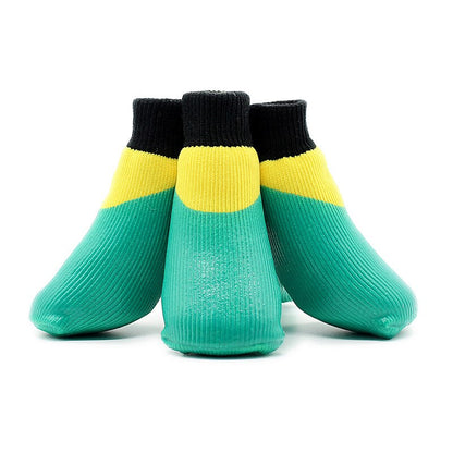 chaussettes chien vert