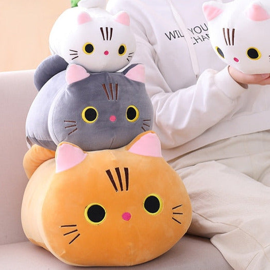 peluche chat kawaii tailles