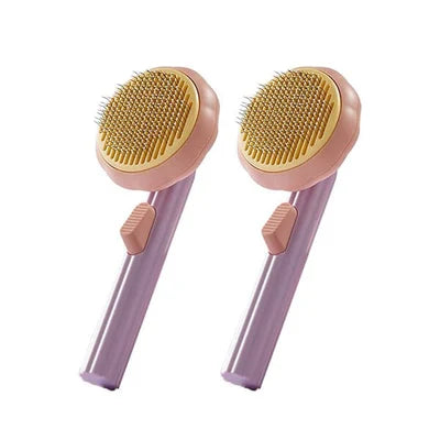 Brosse à Poils Longs auto-nettoyante pour Chien et Chat