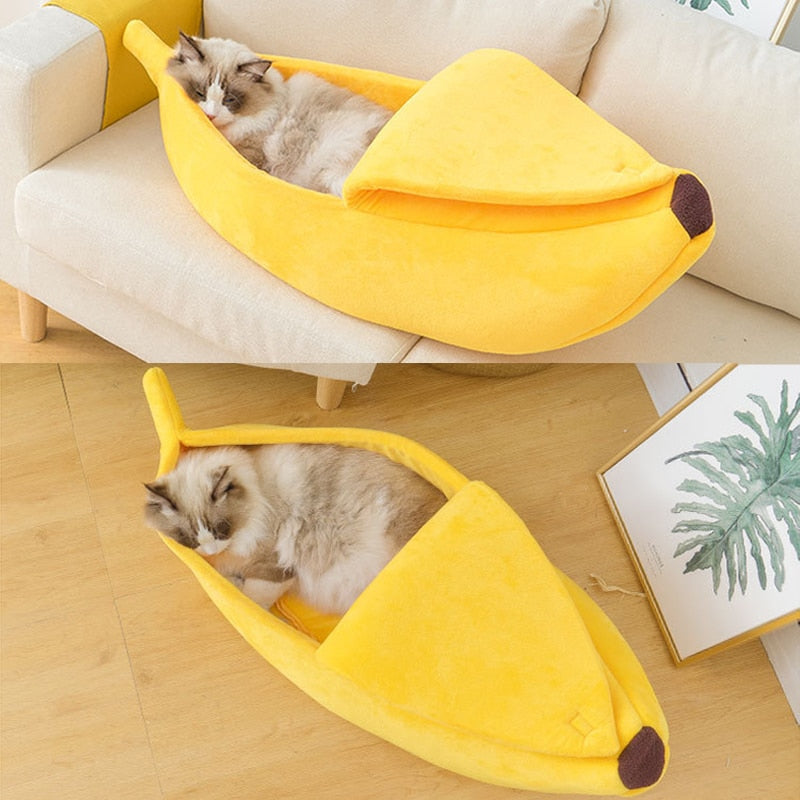 MOZI - Lit de Voyage Banane pour Chien et Chat